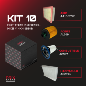 Kit 10 - Fiat Toro 2.0 Diesel (4x2 y 4x4) 2016